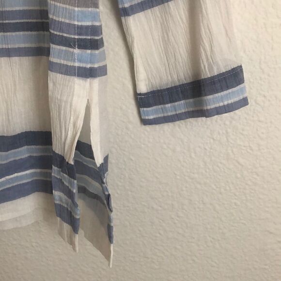 Tommy Bahama Porta Blue Striped Hooded Tunic -xs - Picture 6 of 10